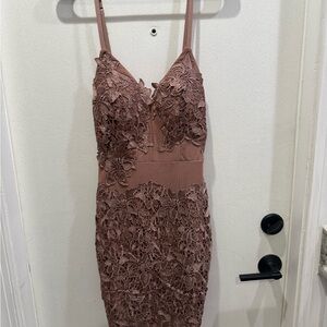 Windsor Mauve Lace Detail Dress